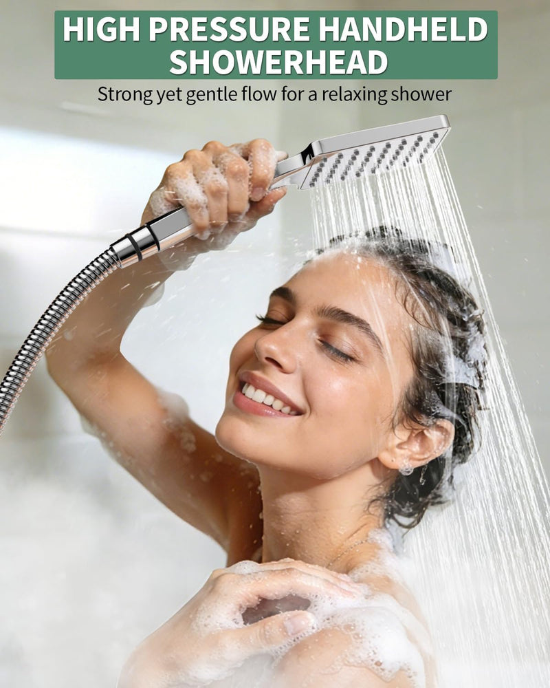 Shower Riser Rail Kit Square Overhead