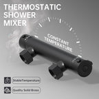 Shower Riser Rail Thermostatic Bath Mixer Wall Mounted