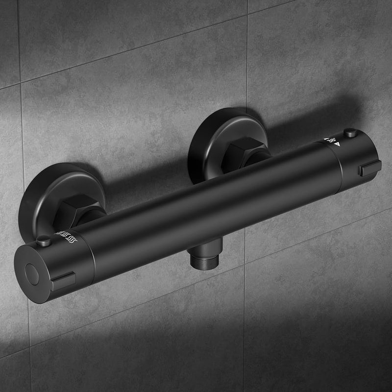 Shower Riser Rail Thermostatic Bath Mixer Wall Mounted