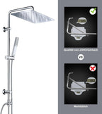Shower Riser Rail with Height Adjustable 304 Sus