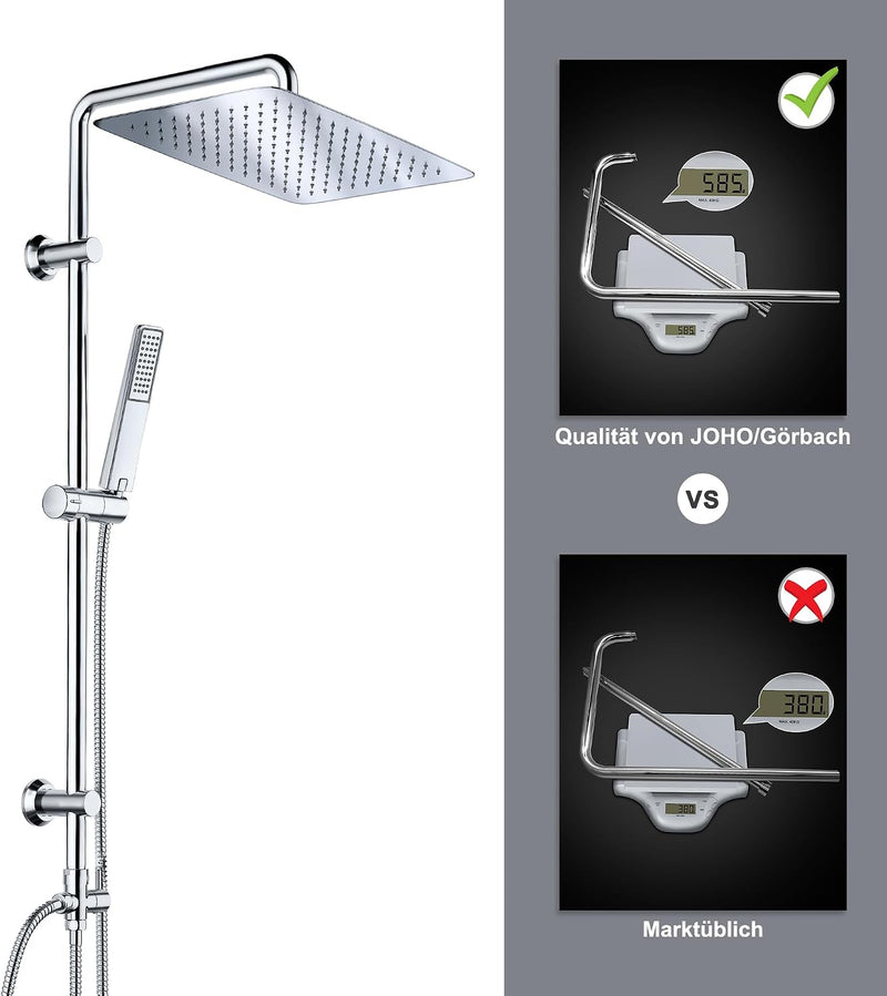 Shower Riser Rail with Height Adjustable 304 Sus