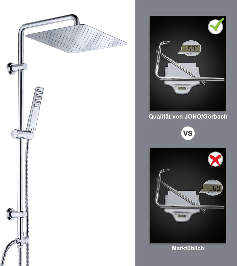 Shower Riser Rail with Height Adjustable 304 Sus