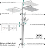 Shower Riser Rail with Height Adjustable 304 Sus