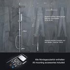 Shower Riser Rail with Height Adjustable 304 Sus