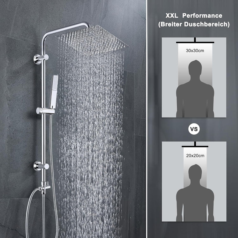 Shower Riser Rail with Height Adjustable 304 Sus