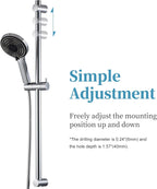 Shower Slide Bar with 6 Modes Head Set