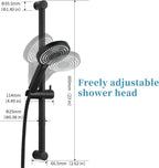Shower Slide Bar with 6 Modes Head Set