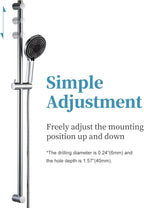 Shower Slide Bar with 6 Modes Head Set