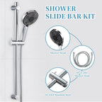Shower Slide Bar with 6 Modes Head Set