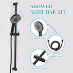 Shower Slide Bar with 6 Modes Head Set