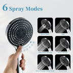 Shower Slide Bar with 6 Modes Head Set