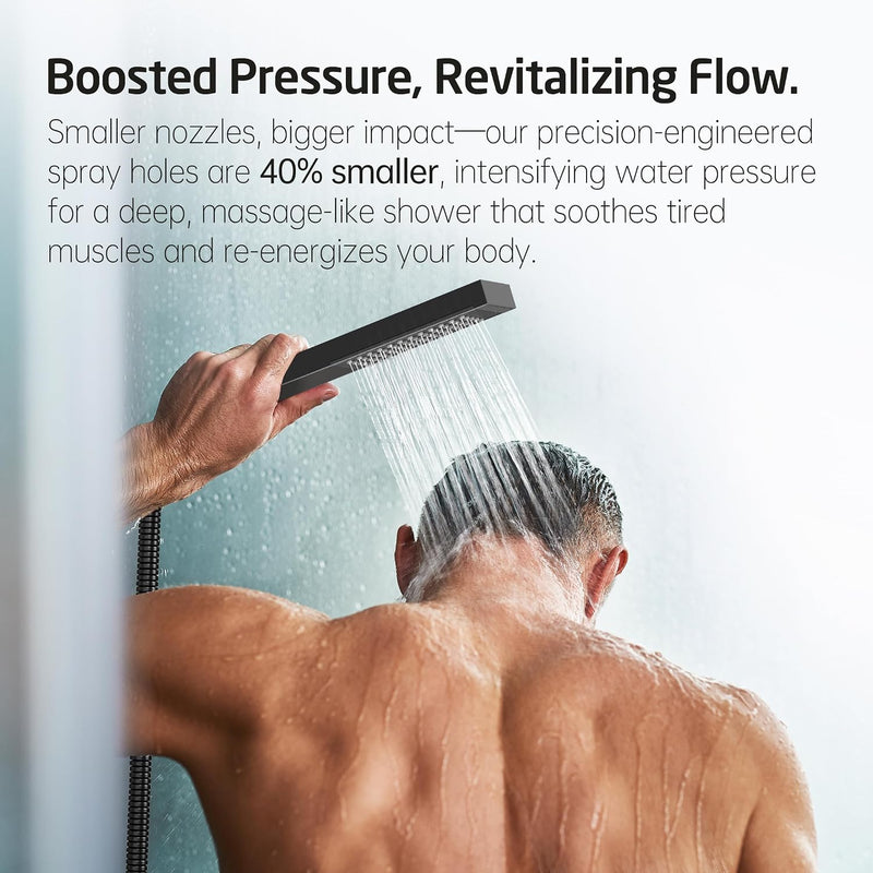 Shower System 10-Inch Concealed Set 3-Modes Square Rainfall