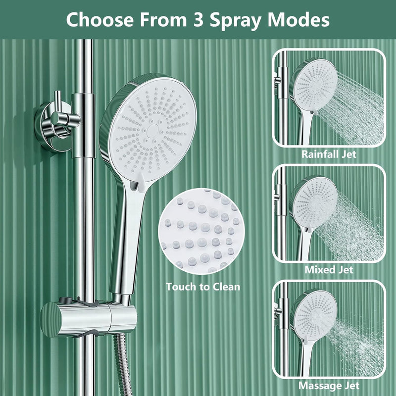 Shower System No-Thermostatic with 26CM Round Rain Head