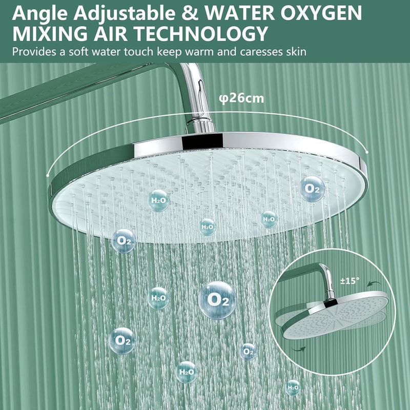 Shower System No-Thermostatic with 26CM Round Rain Head