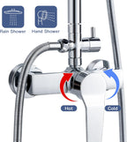 Shower System with Diverter Mixer Set 8” Square