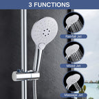 Shower System with Diverter Mixer Set 8” Square