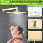 Shower System with Tub Spout Push-Button Valve Kit