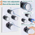 Shower System with Tub Spout Push-Button Valve Kit