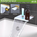 Shower System with Tub Spout Push-Button Valve Kit