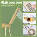 Shower System with Tub Spout Push-Button Valve Kit