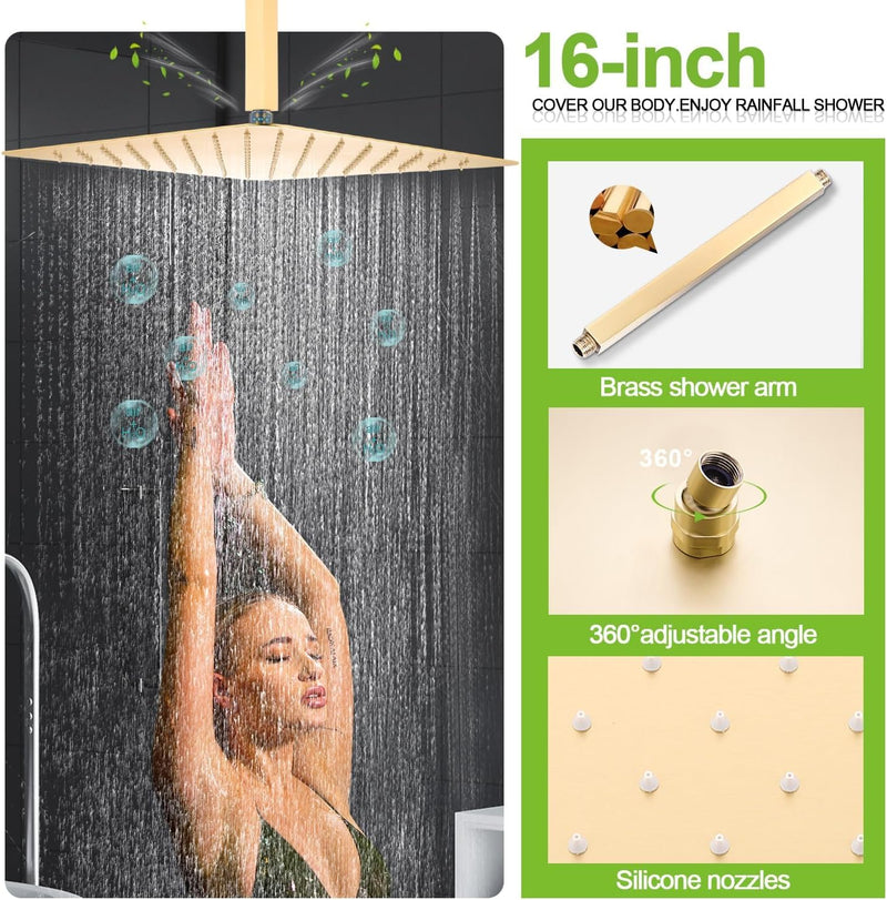 Shower System with Tub Spout Push-Button Valve Kit