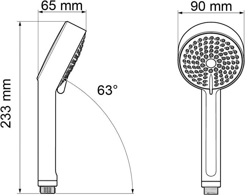 Showers Beat Fittings Kit with Shower Head 1.25m