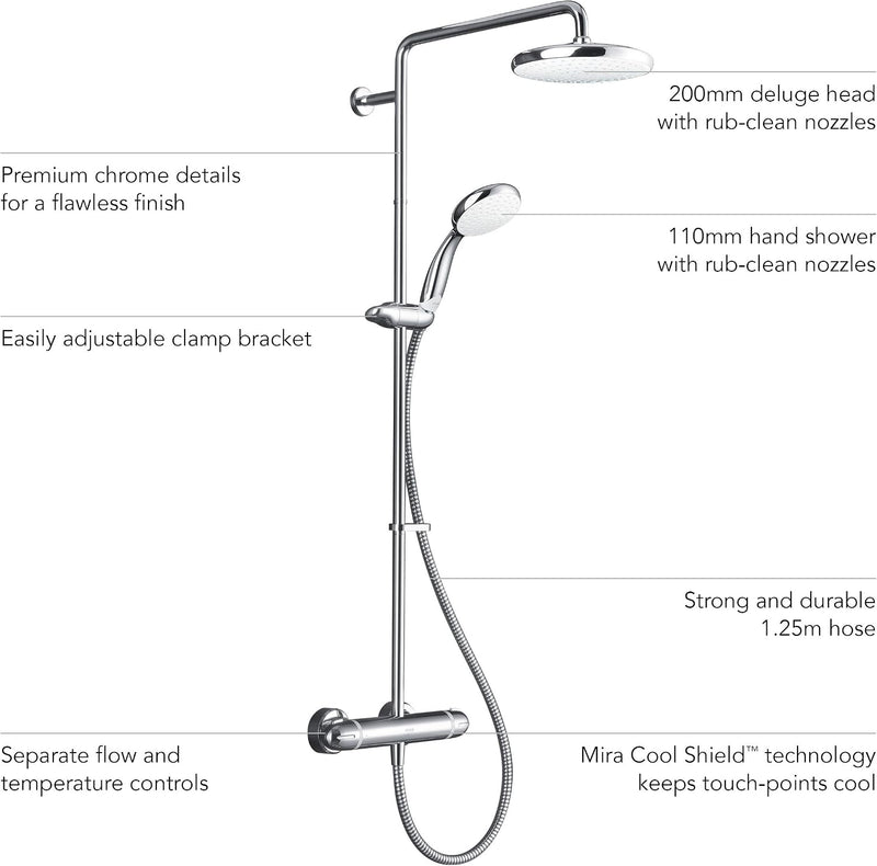 Showers Coda Dual Outlet Mixer Shower Pro Erd