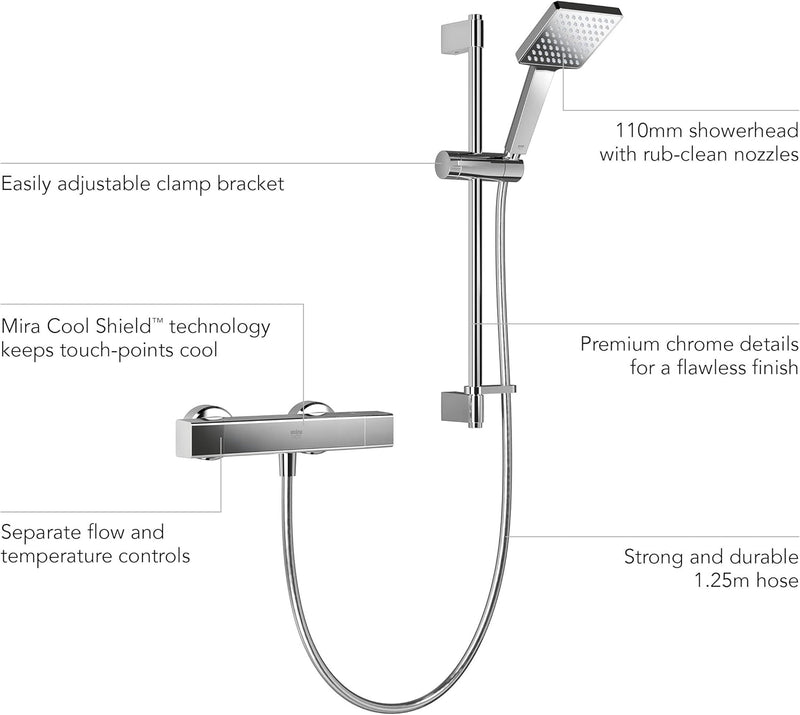 Showers Honesty Mixer Shower Ev Square Bar Valve