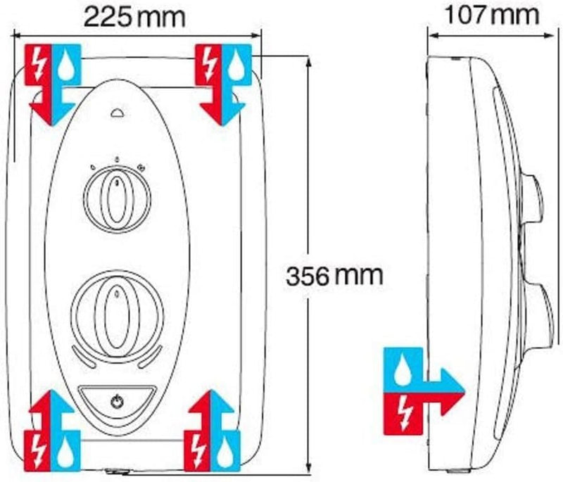 Showers Jump Electric Shower 10.8KW Chrome 1..012