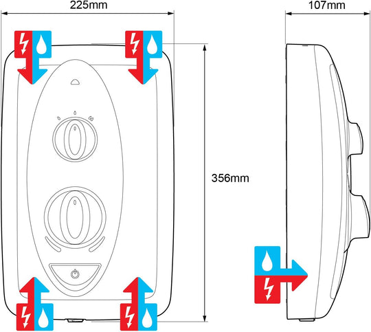 Showers Jump Electric Shower 10.8KW Chrome 1..012