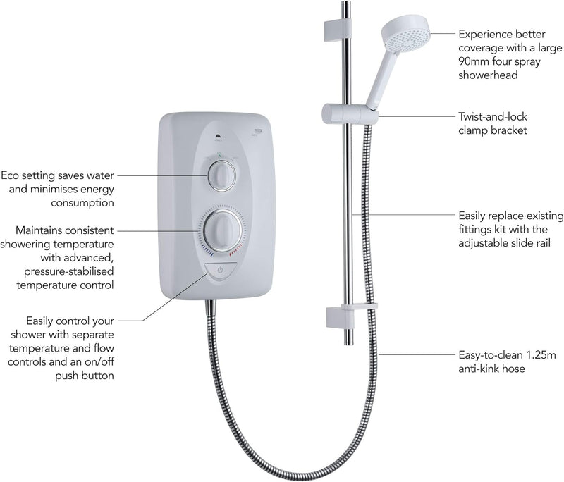 Showers Jump Electric Shower 10.8KW Chrome 1..012