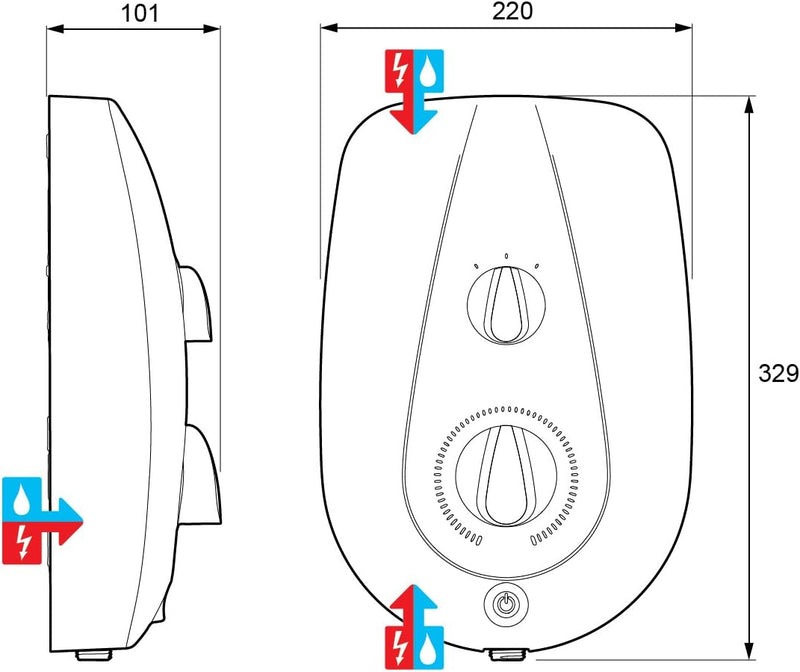 Showers Vie Electric Shower 8.5KW Chrome 1..004