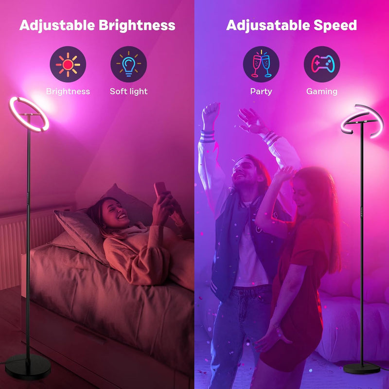 Floor Lamp Colour Changing Standing Modern Stepless Dimmable