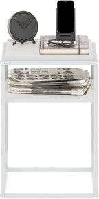 Side Table 2-Tier Stackable Metal Frame