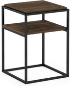 Side Table 2-Tier Stackable Metal Frame