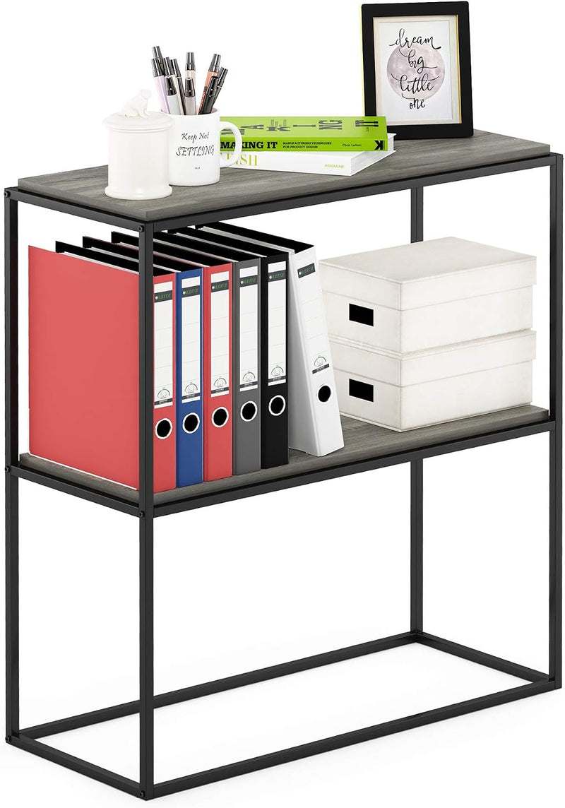 Side Table 2-Tier Stackable Metal Frame