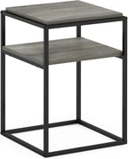 Side Table 2-Tier Stackable Metal Frame