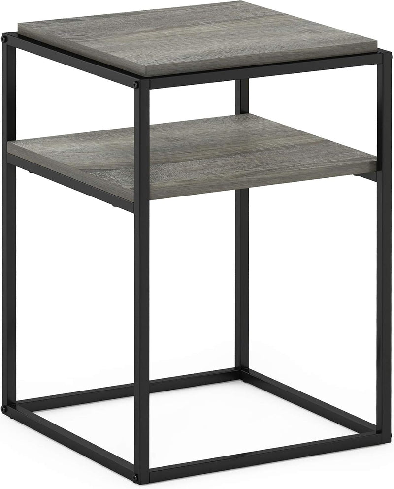 Side Table 2-Tier Stackable Metal Frame