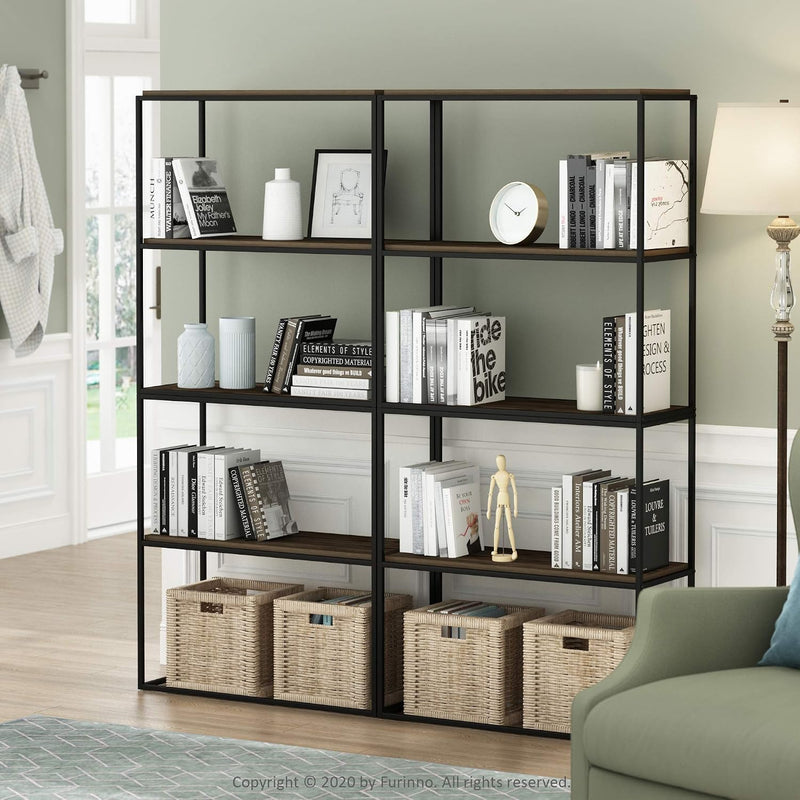 Side Table 2-Tier Stackable Metal Frame