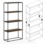 Side Table 2-Tier Stackable Metal Frame