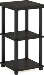 Just 3-Tier Tool-Free Bedside Table Columbia Walnut (Set of 2)