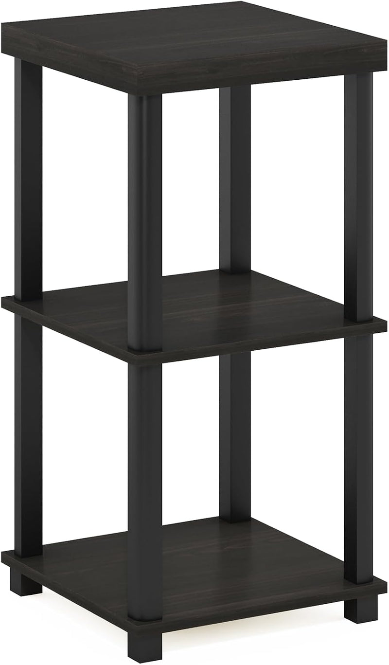 Just 3-Tier Tool-Free Bedside Table Columbia Walnut (Set of 2)