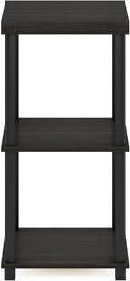 Just 3-Tier Tool-Free Bedside Table Columbia Walnut (Set of 2)