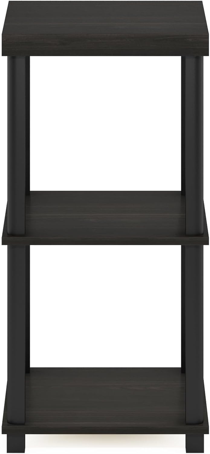 Just 3-Tier Tool-Free Bedside Table Columbia Walnut (Set of 2)