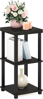 Just 3-Tier Tool-Free Bedside Table Columbia Walnut (Set of 2)