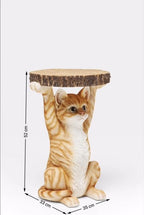Side Table Animal Tiger Motif Gift Idea Round