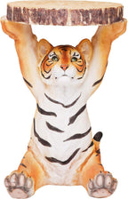 Side Table Animal Tiger Motif Gift Idea Round