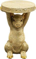 Side Table Animal Tiger Motif Gift Idea Round