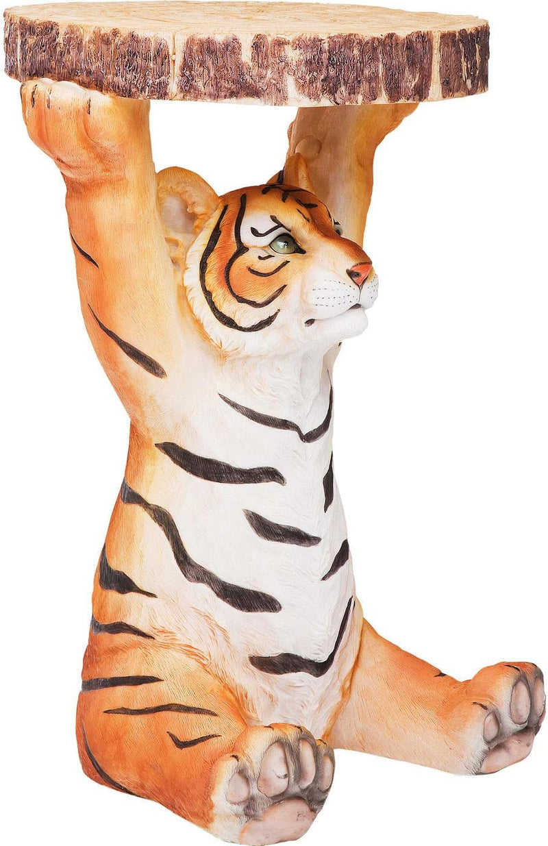 Side Table Animal Tiger Motif Gift Idea Round