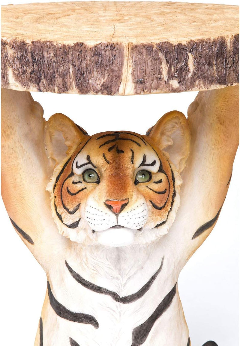 Side Table Animal Tiger Motif Gift Idea Round